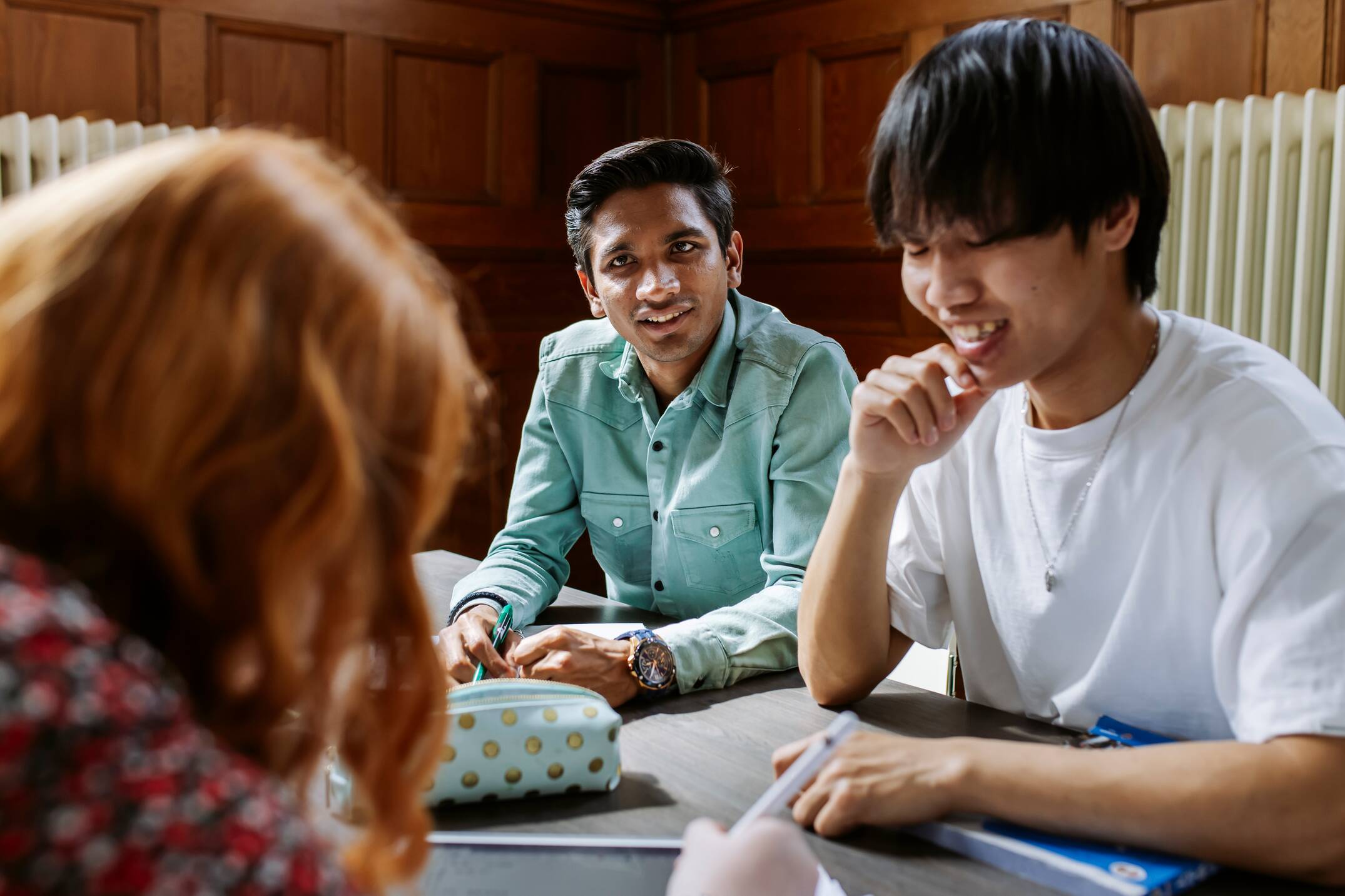 Students in a work placement