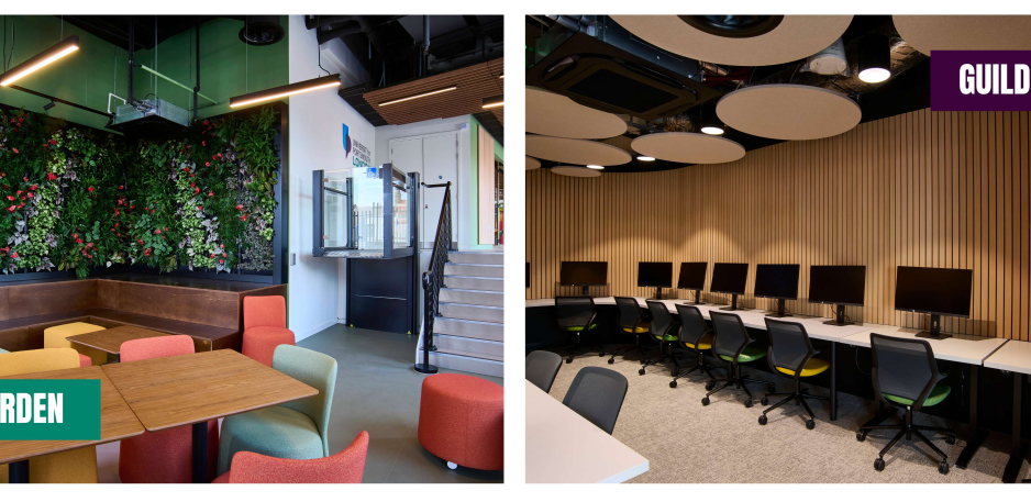 IT lab and winter garden inside LPC